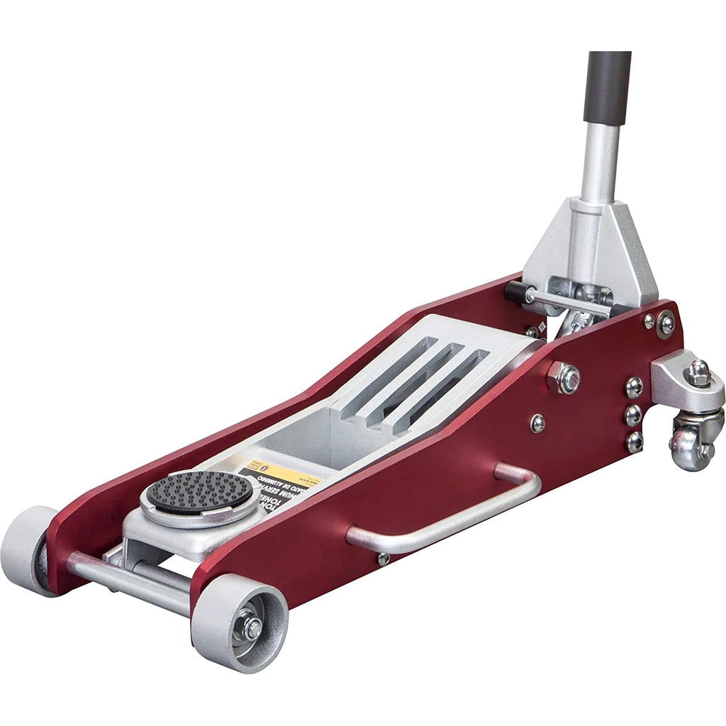 BIG RED 3 Ton Professional Low Profile Aluminum Floor Jack Steel Hydraulic Car Lift Jack,Red