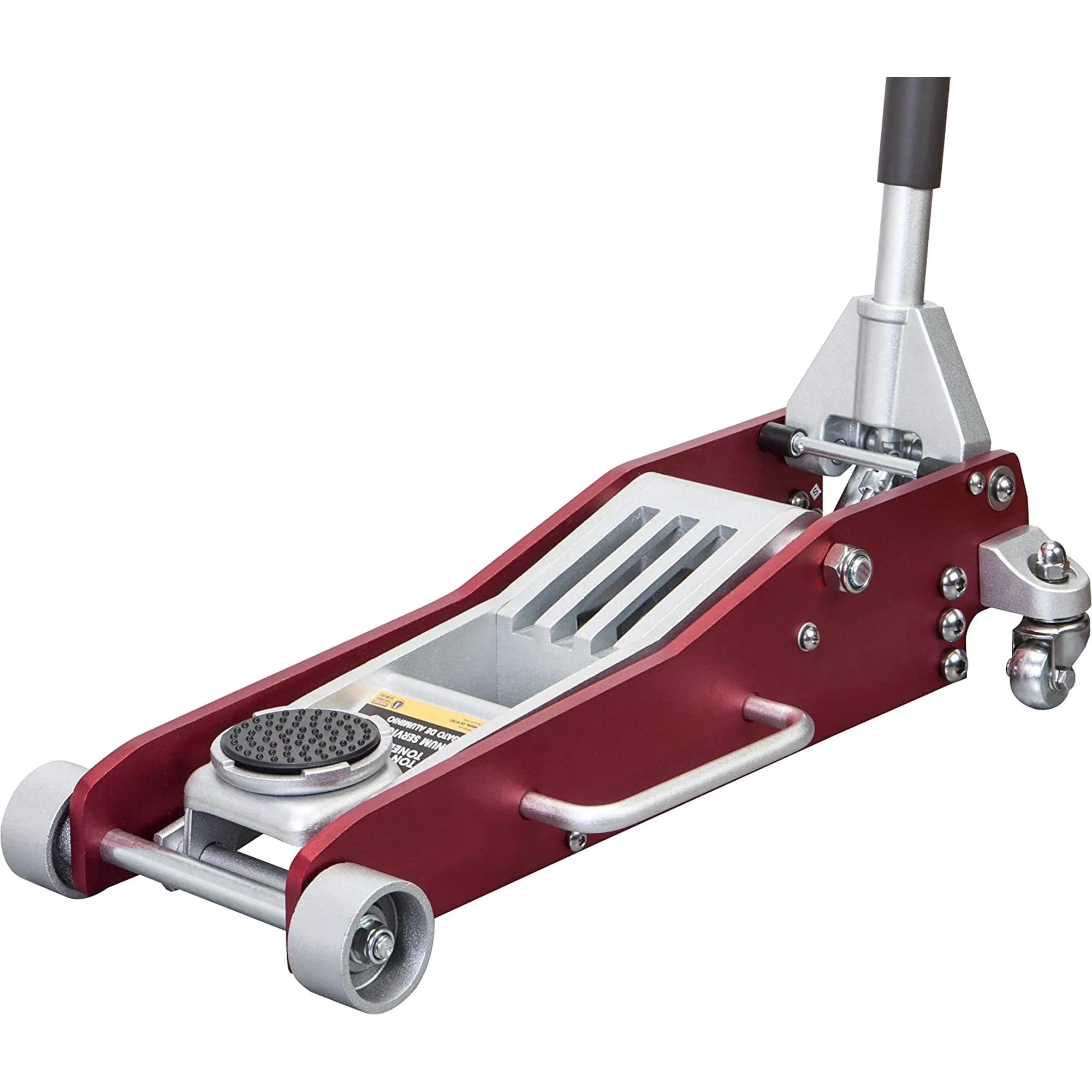 BIG RED 3 Ton Professional Low Profile Aluminum Floor Jack Steel Hydraulic Car Lift Jack,Red