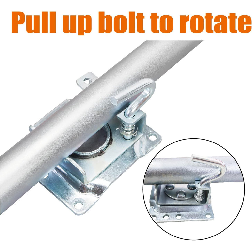 BIG RED Boat Trailer Jack 6" Singel Wheel Swing-Back Bolt-on Steel Trailer Jack,1000 lbs