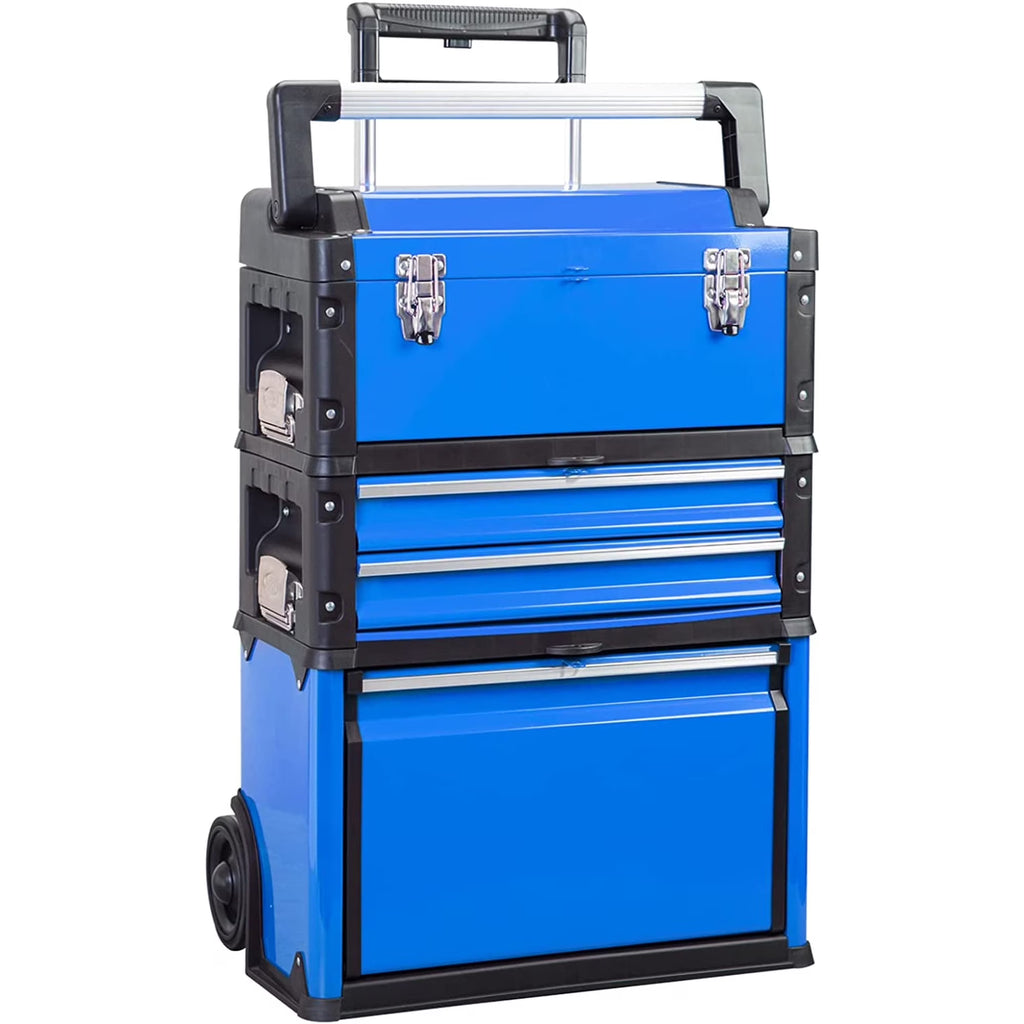 Big Red Stackable Rolling Tool Box/Chest/Cabinet with Drawerd and Wheels for Garage Workshop