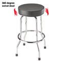 BIG RED Swivel Bar Stool: Padded Garage/Shop Seat with Chrome Plated Legs